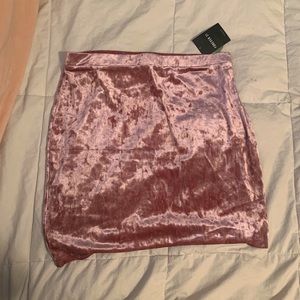 velour mini skirt